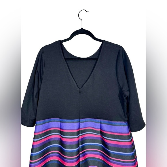 Hutch Twofer Pink Purple Striped Sheath Party Dress - Picture 5 of 9